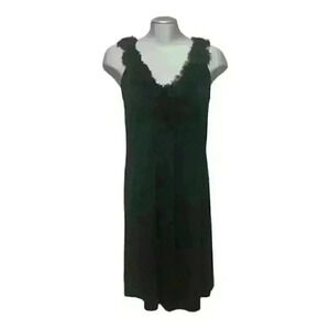 Soma Intimate Nightie Floral Applicate Lounge Comfort  Black